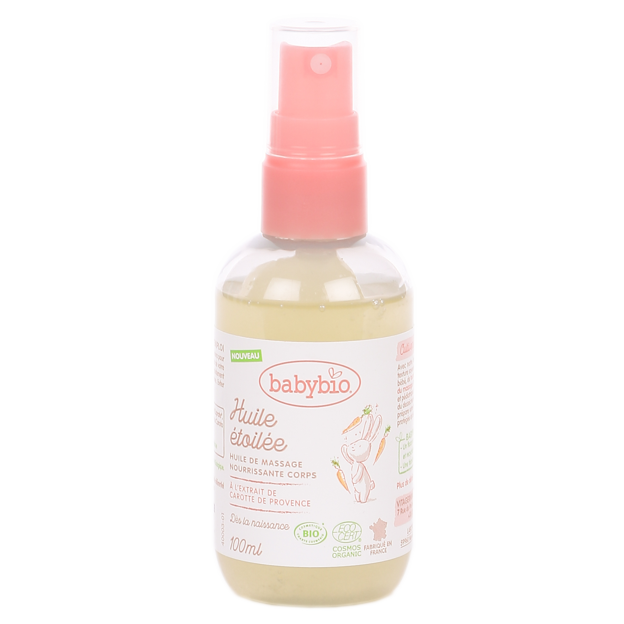 Huile de massage corps pour bébé
