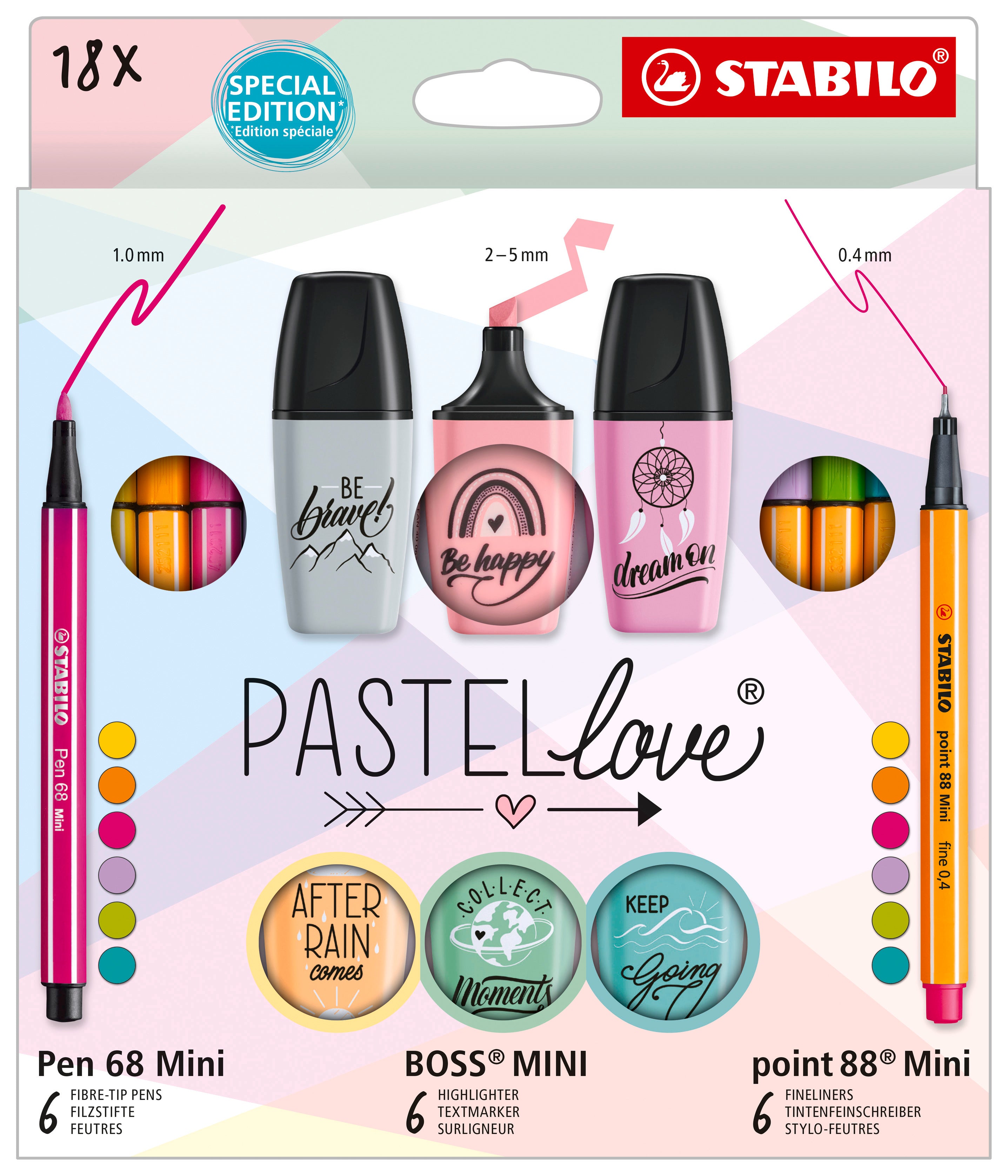 Coffret Stabilo Pastellove x18 pièces