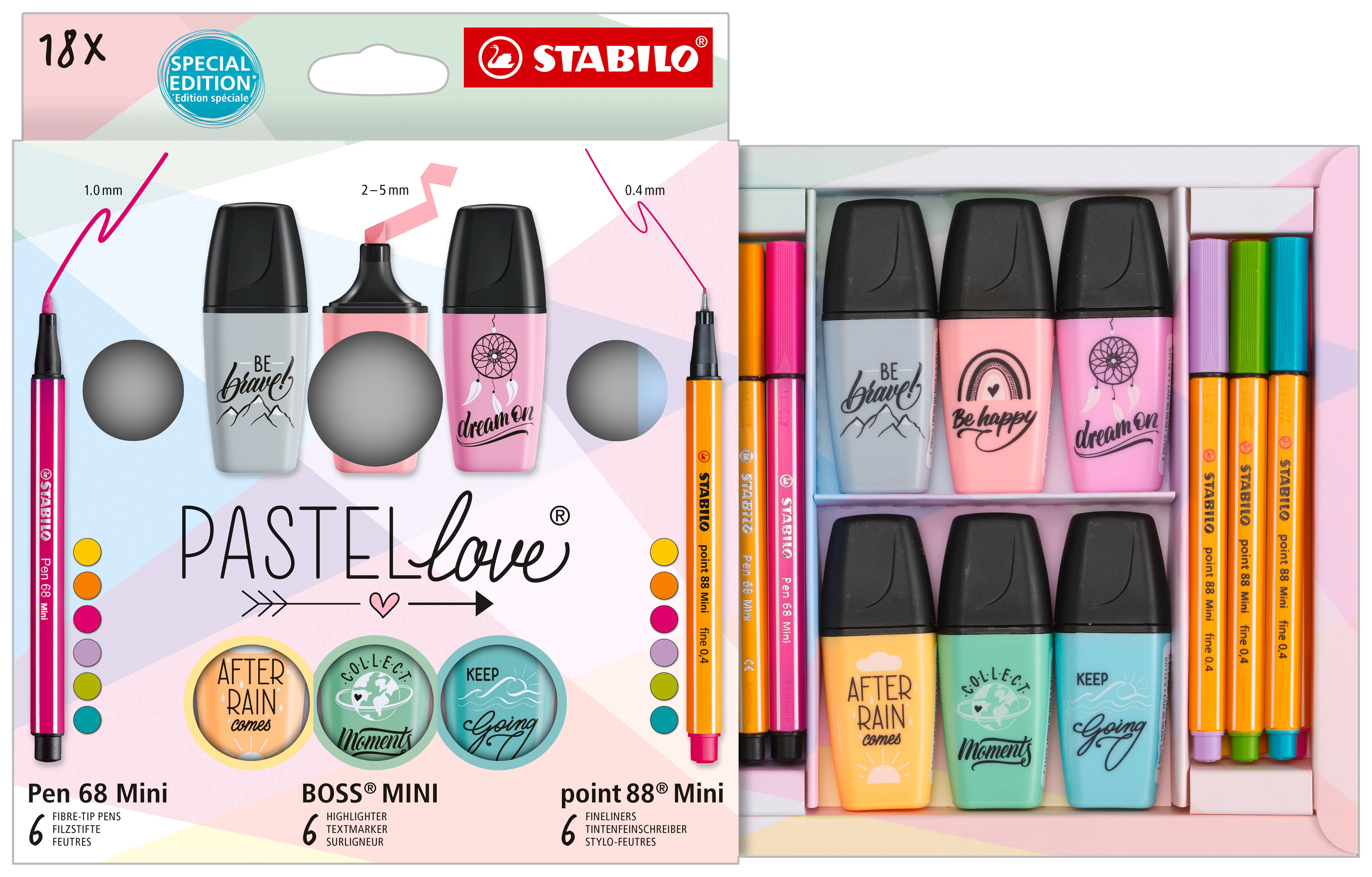 Coffret Stabilo Pastellove x18 pièces