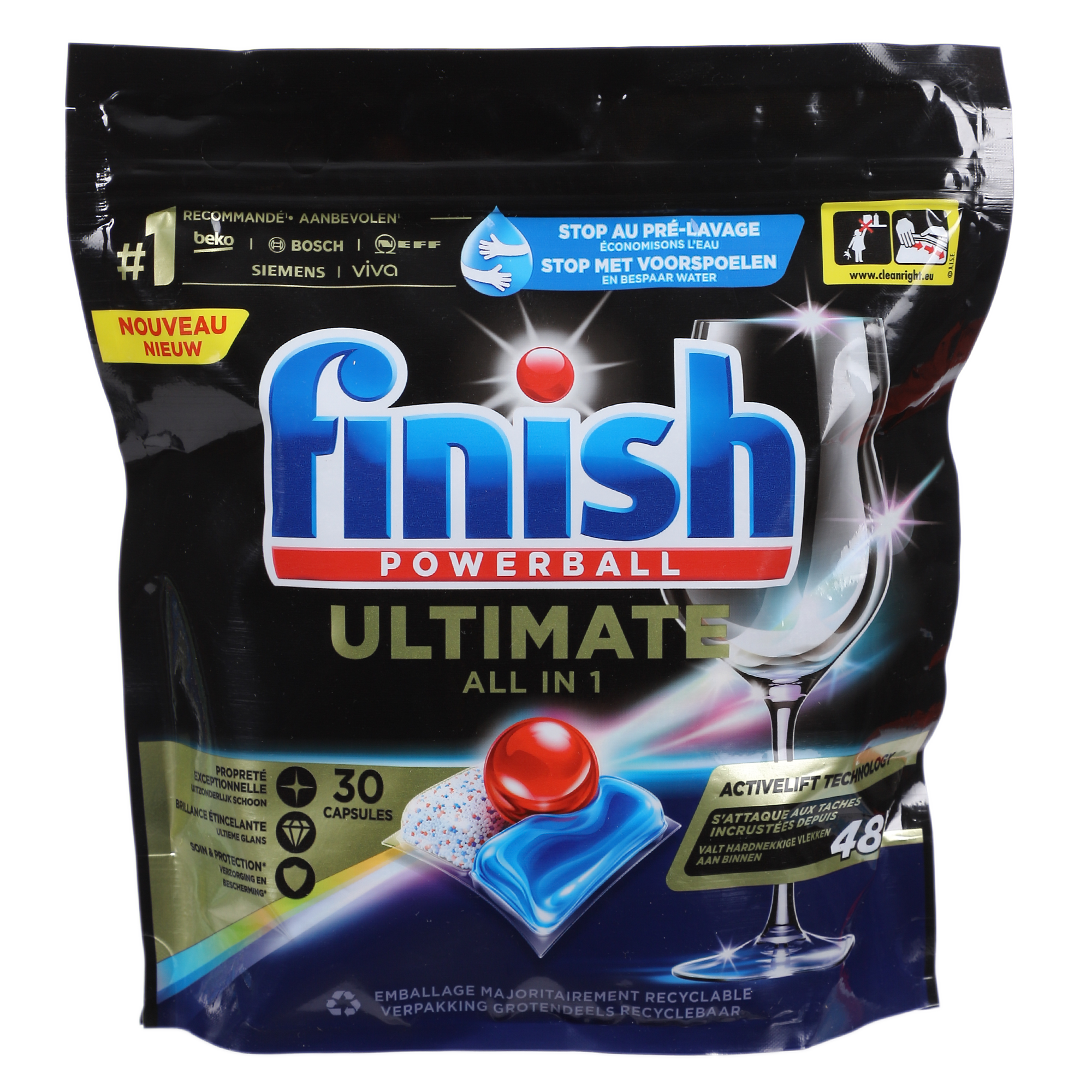 30 tablettes lave-vaisselle all in 1 ultimate 48h