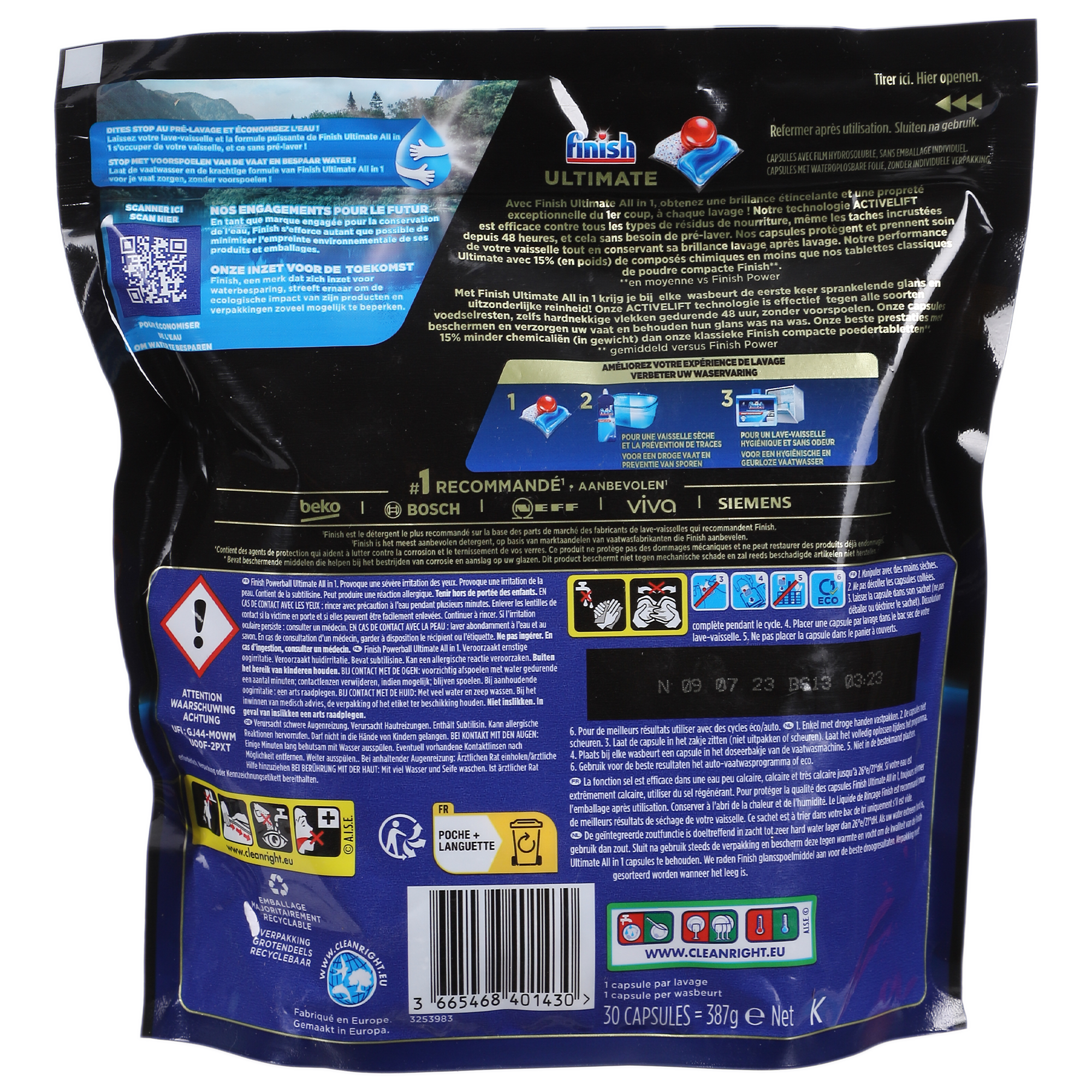 30 tablettes lave-vaisselle all in 1 ultimate 48h