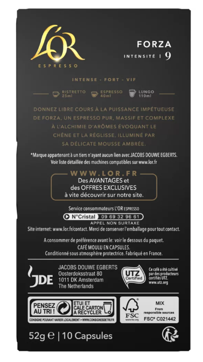 10 capsules Espresso Forza 9