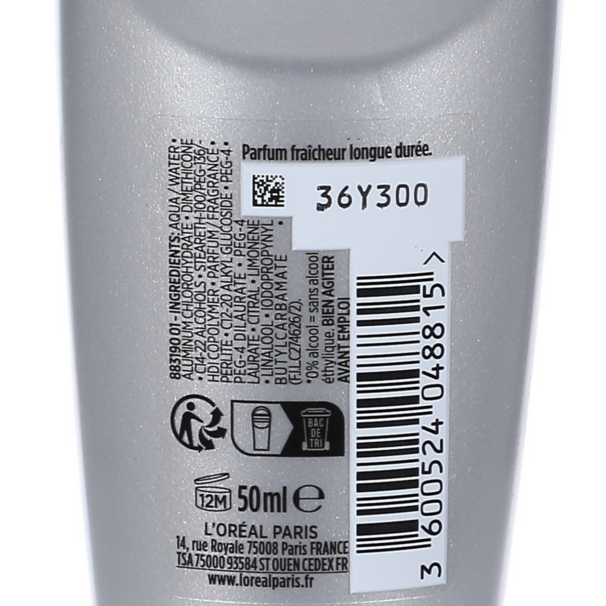 Déodorant bille Ice Fresh fraicheur intense 48h