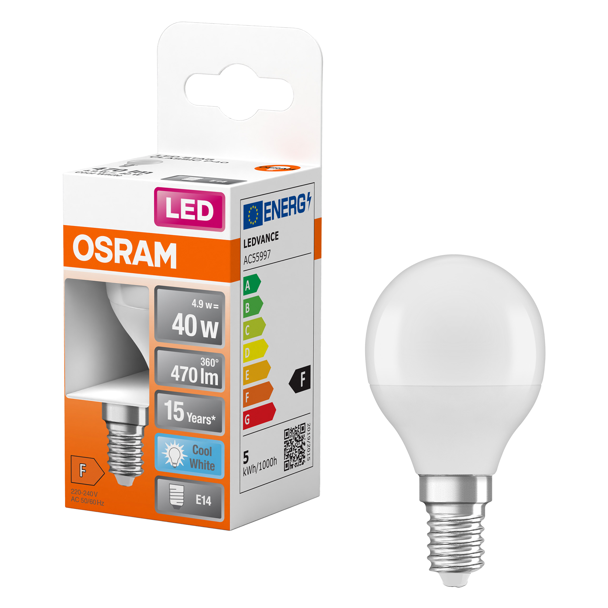Ampoule Led Sphérique E14 40w