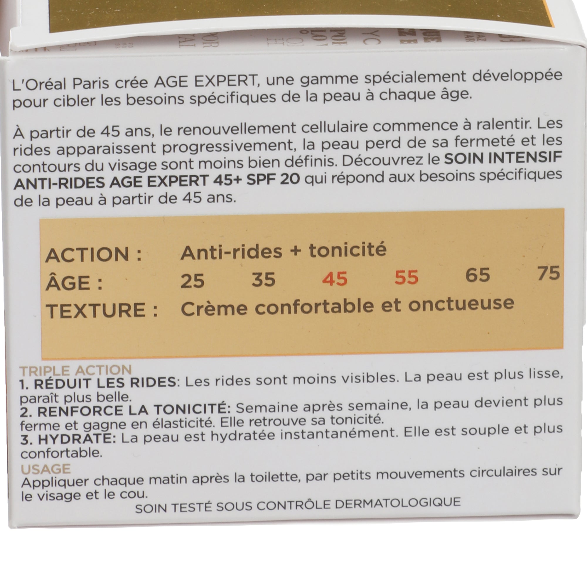 Âge expertise soin de jour 45+