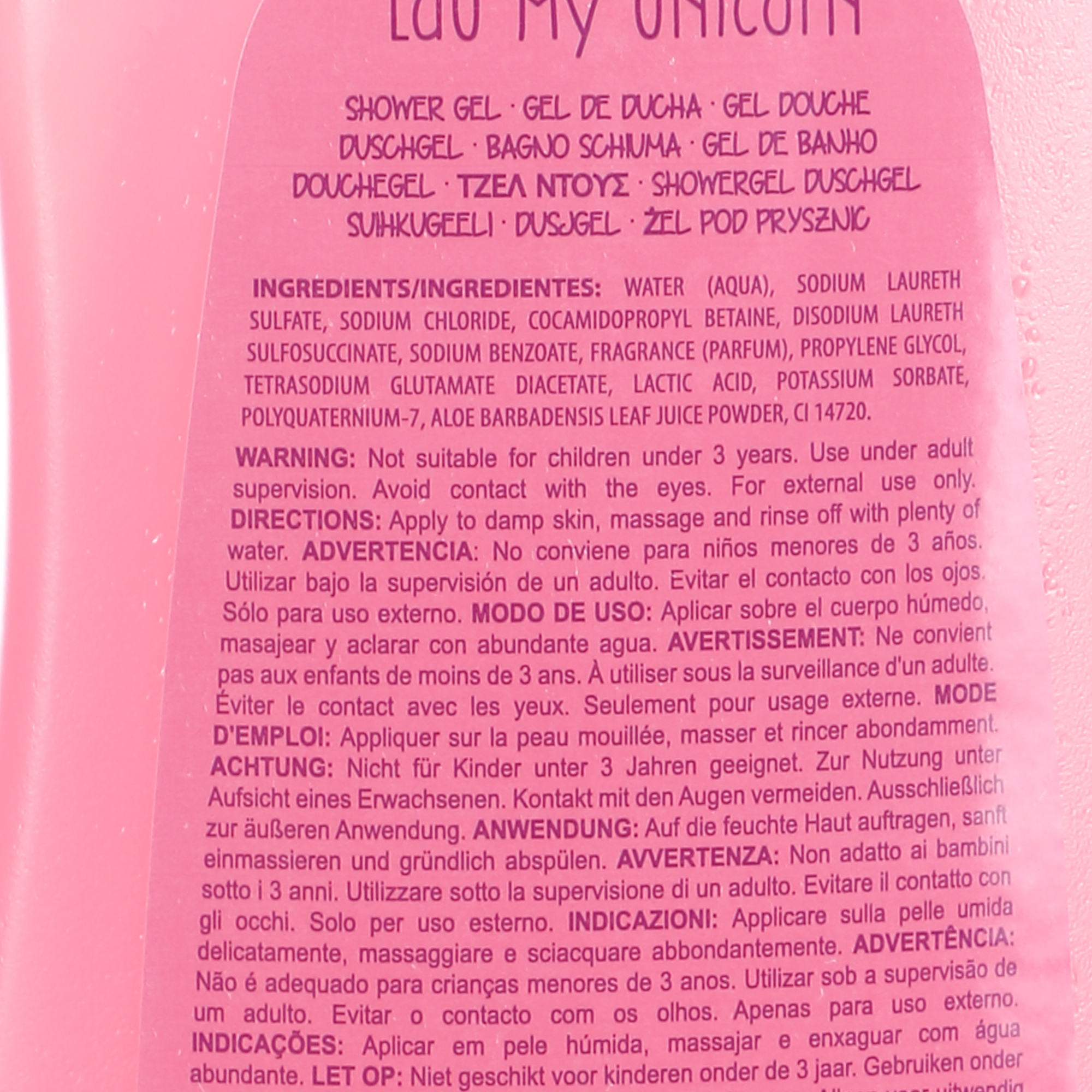 Gel douche licorne