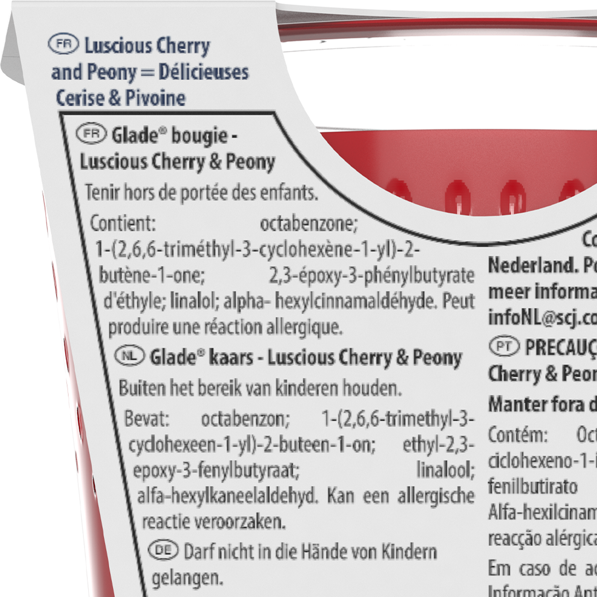 Bougie parfumée luscious cherry et peony