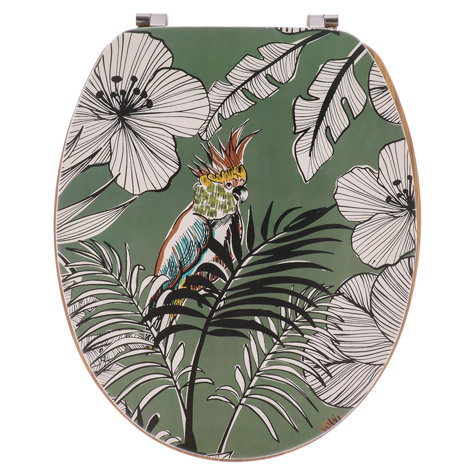Abattant WC Design Imprimée acier inoxydable jungle fever Kaki
