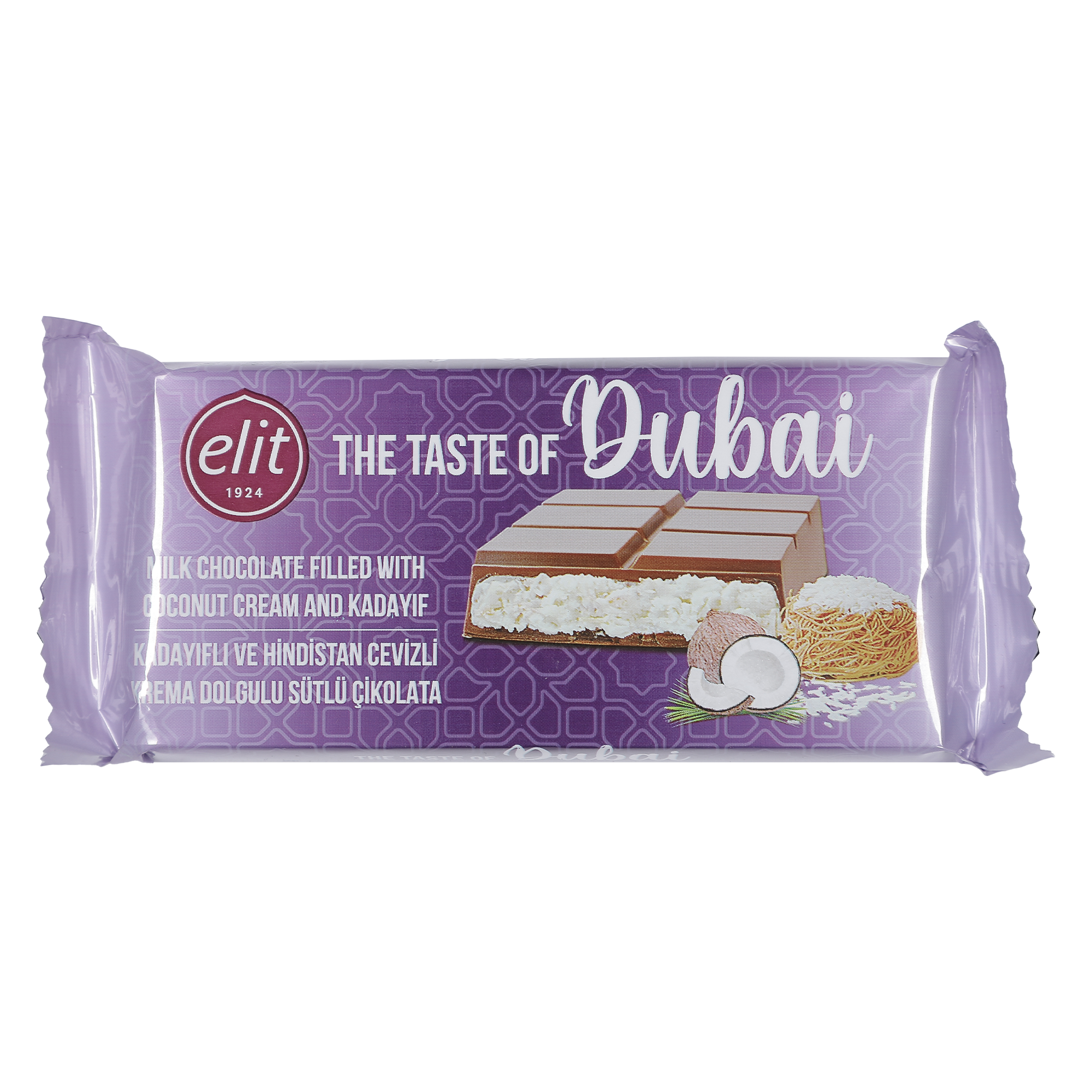 Tablette de chocolat de Dubaï coco et kadaif