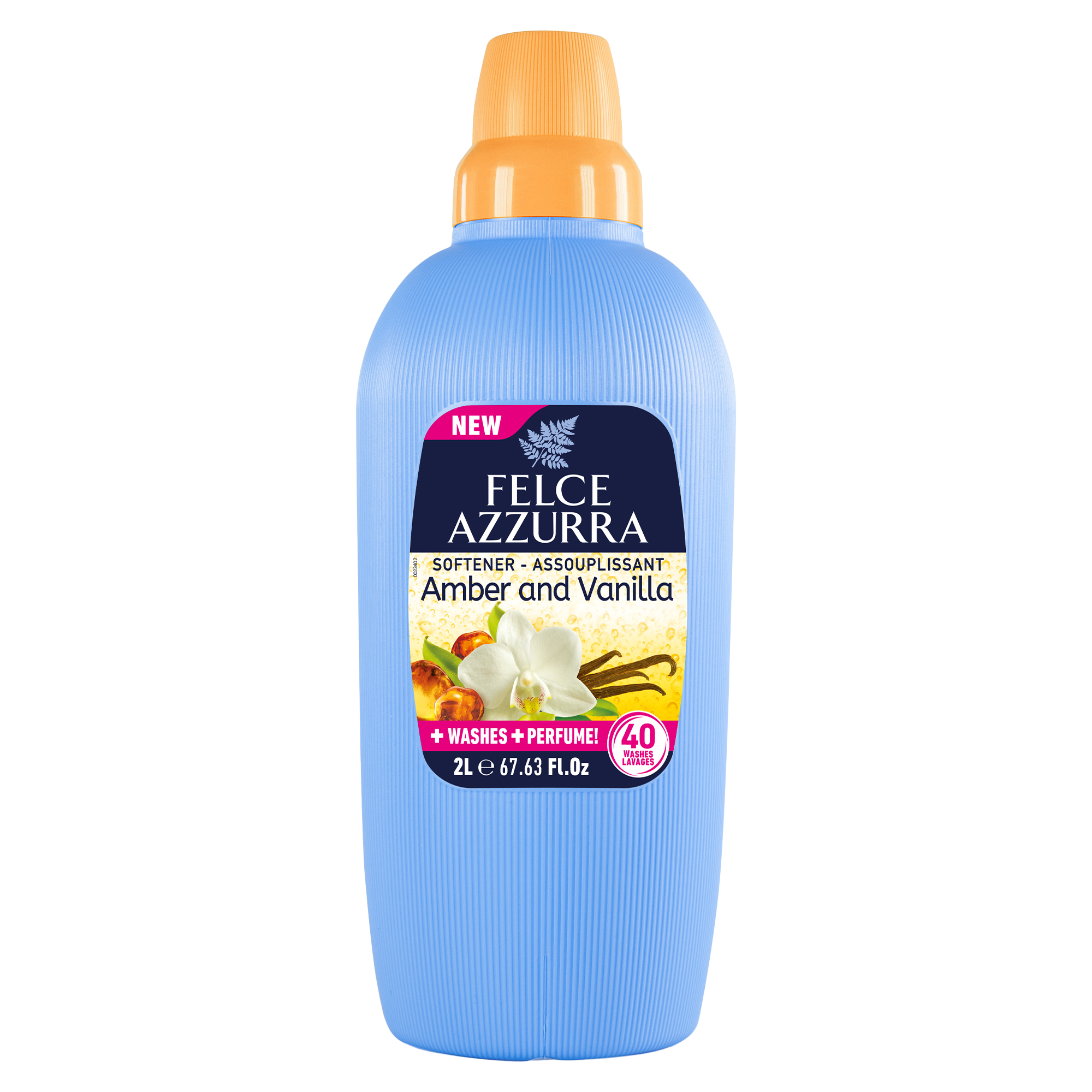 40 doses d'adoucissant ambre et vanille
