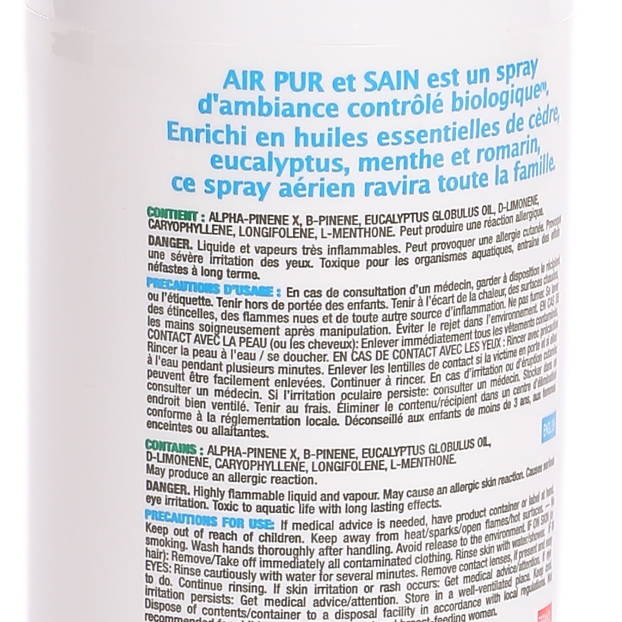 Spray aérien pour pièces à vivre 47 huiles essentielles