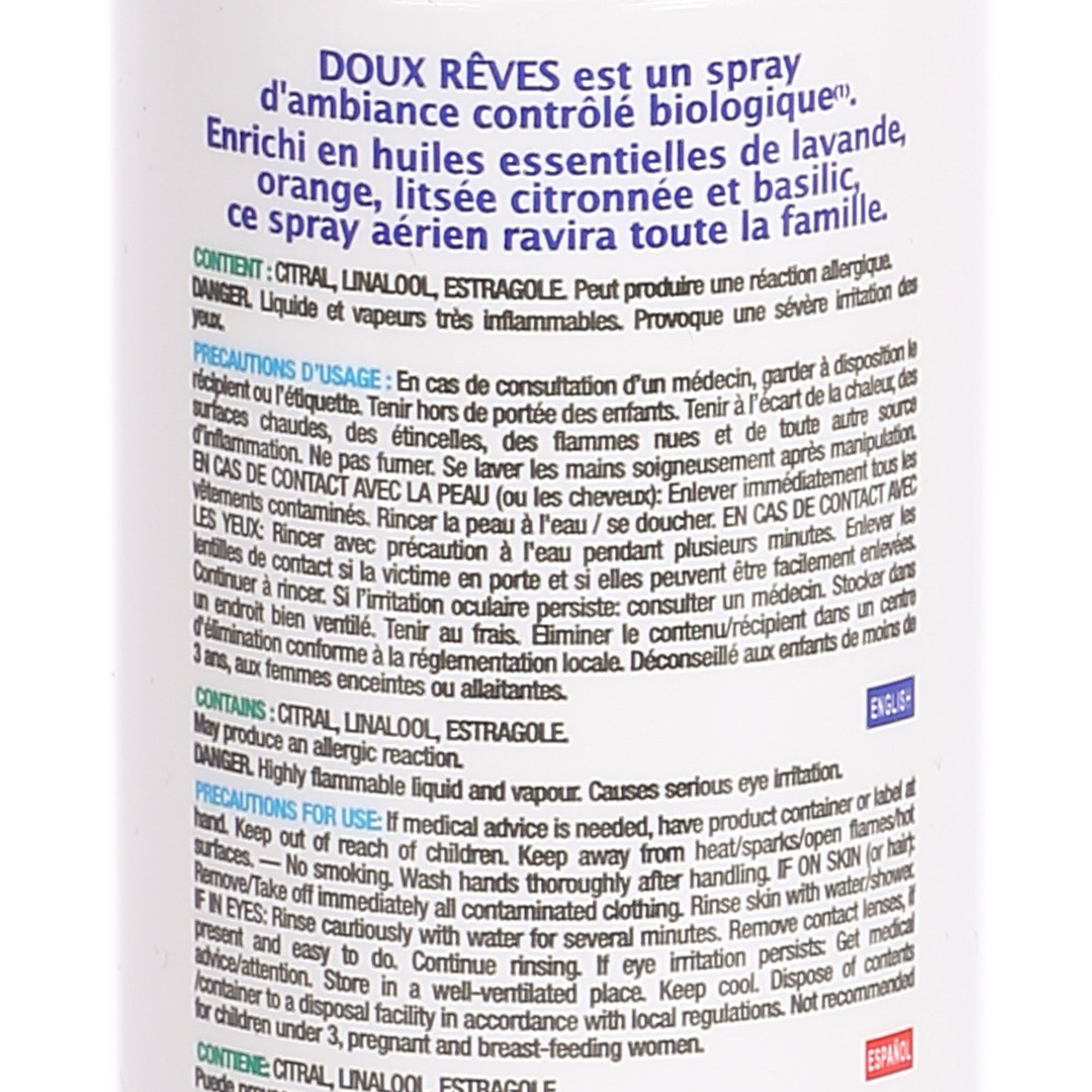 Spray aérien pour pièces à vivre