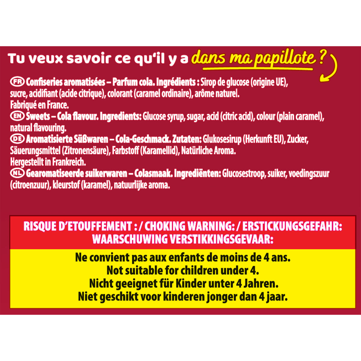 Sucettes goût cola Carambar