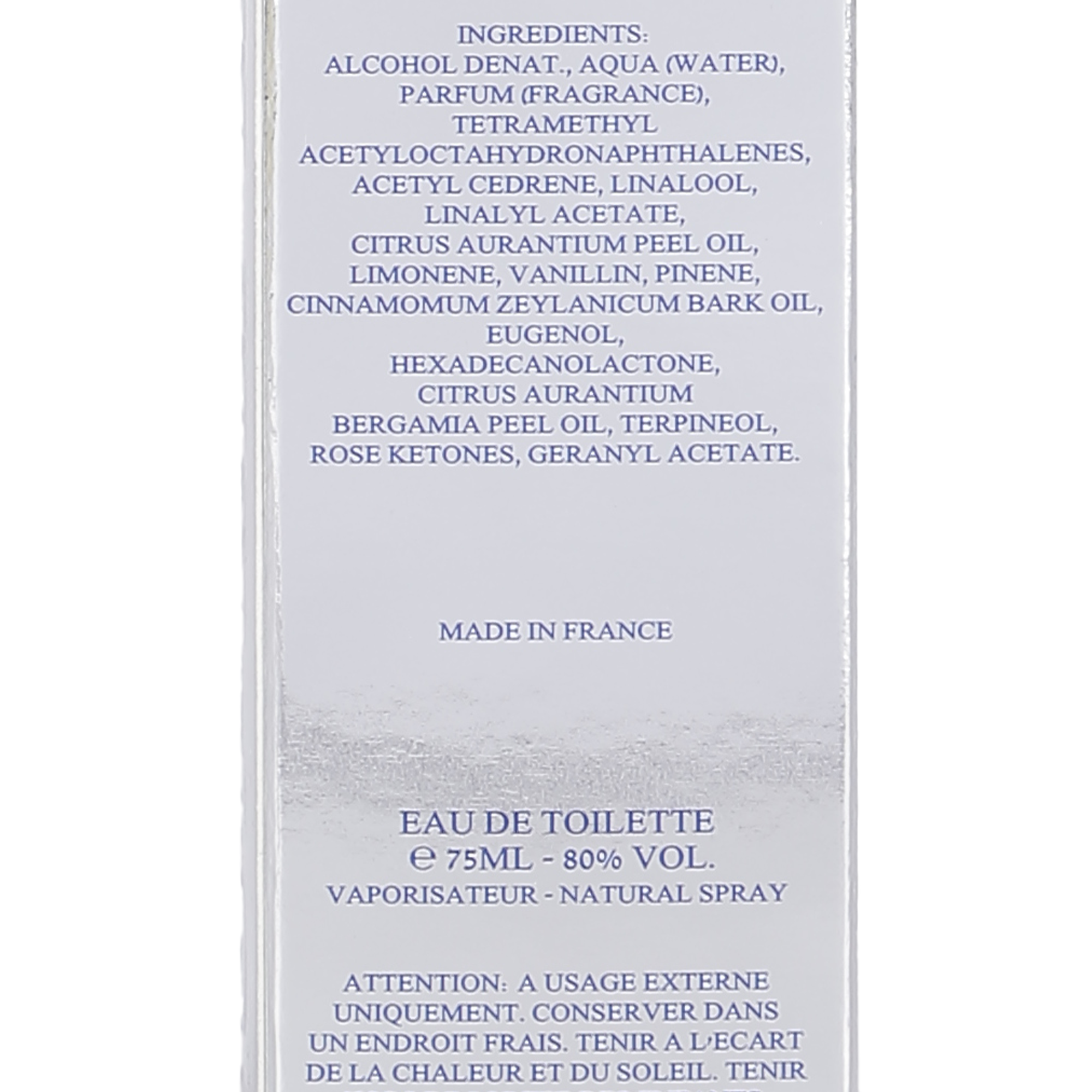 Eau de toilette Silver for Men