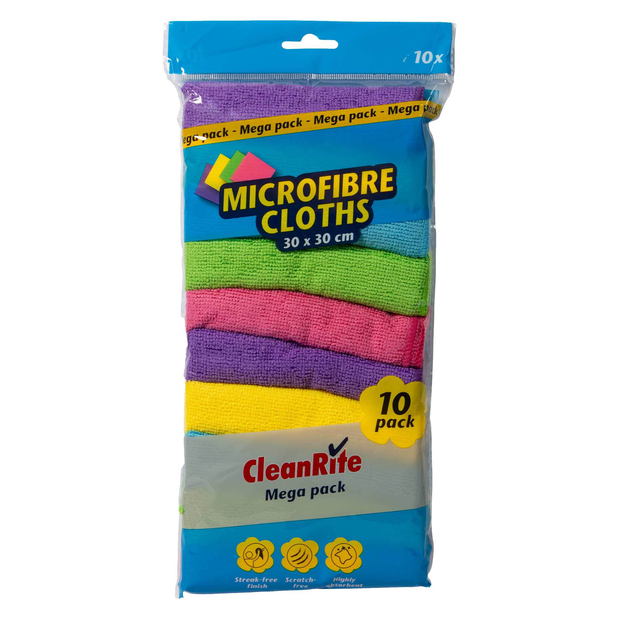 Lot de 10 chiffons en microfibres