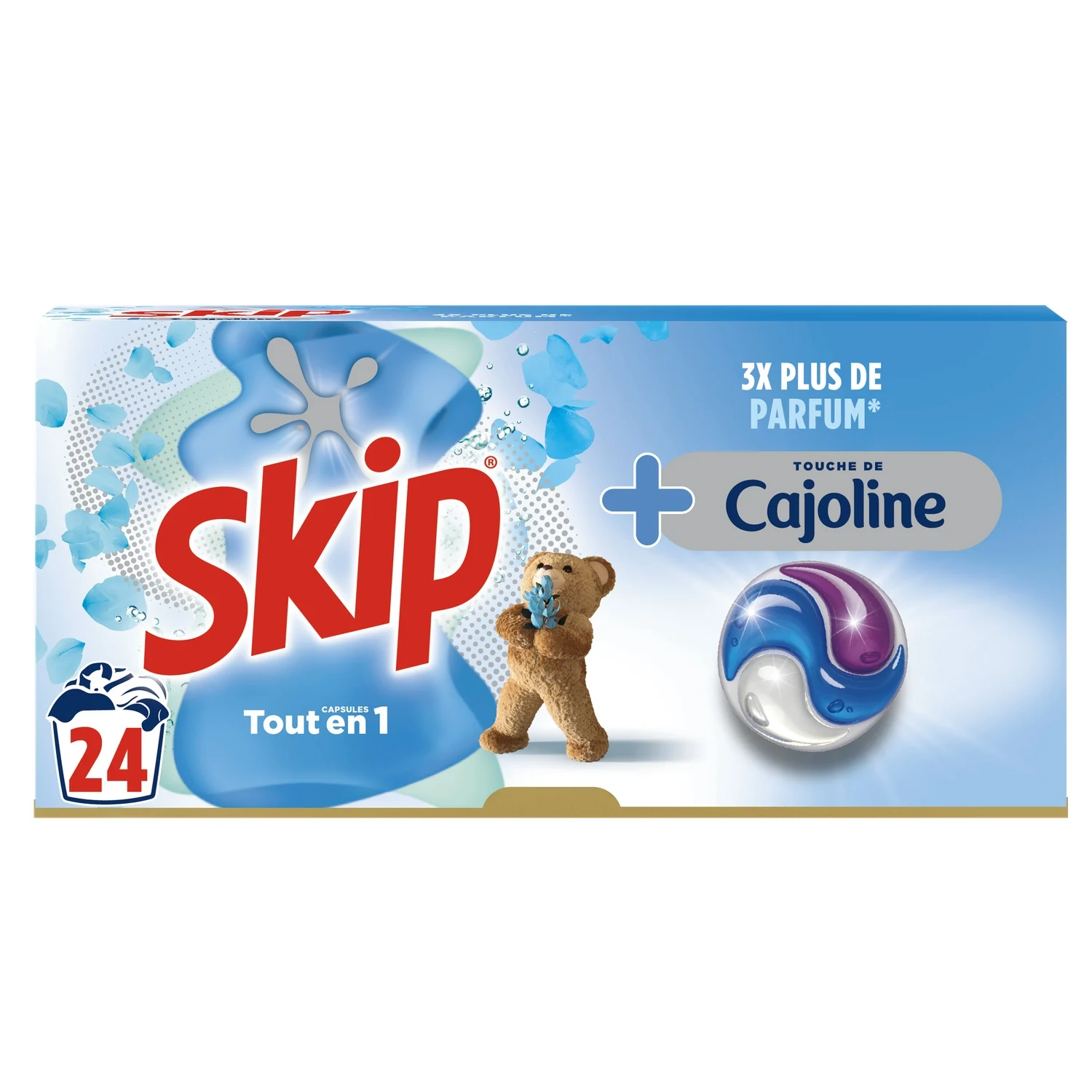 25 capsules de lessive tout en 1 Touch de Cajoline