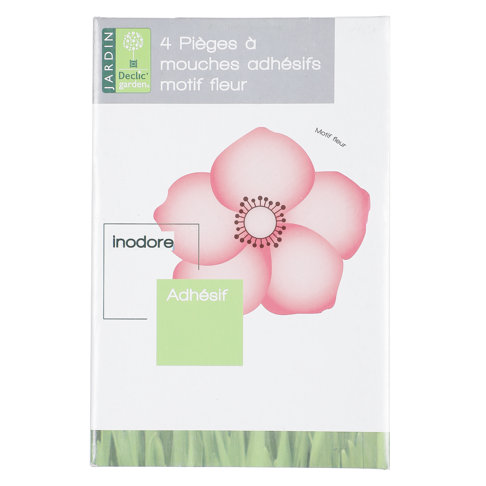 4 pièges à mouches adhésif fleur