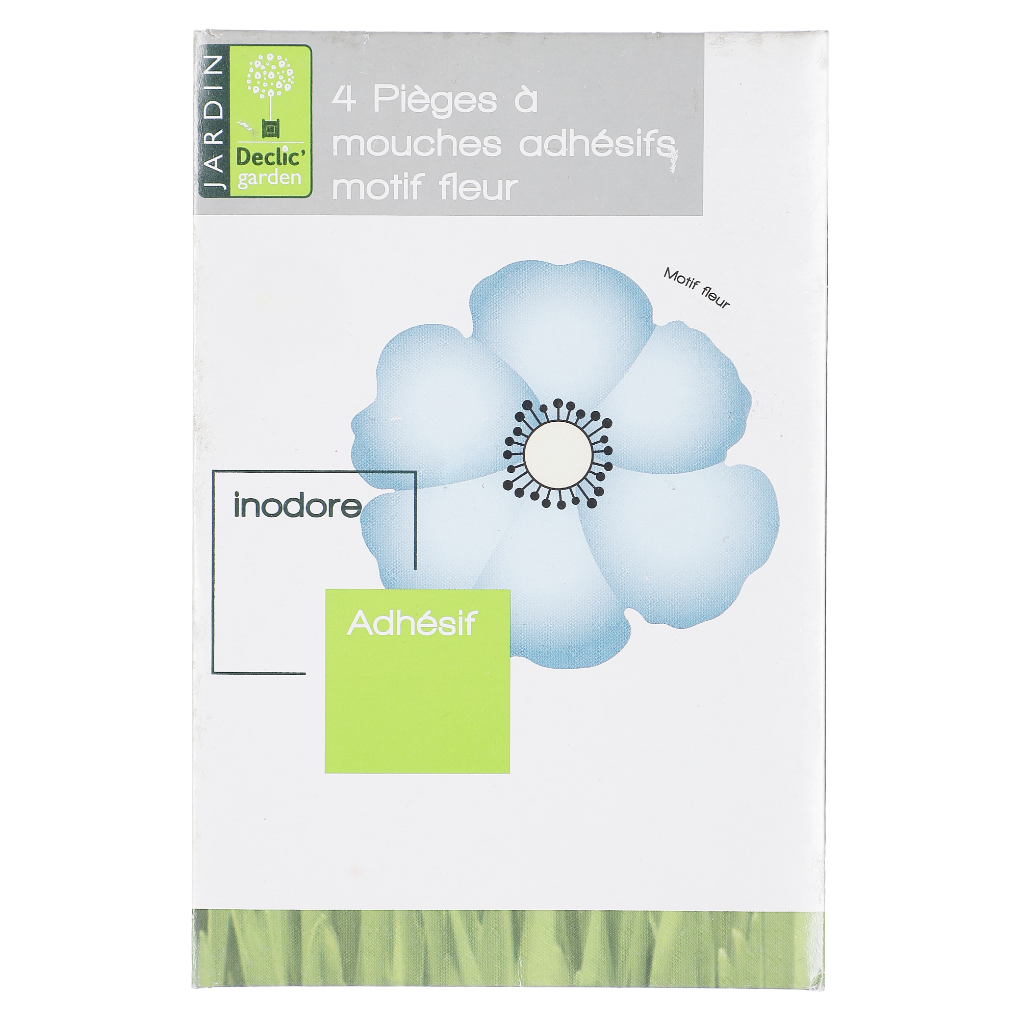 4 pièges à mouches adhésif fleur