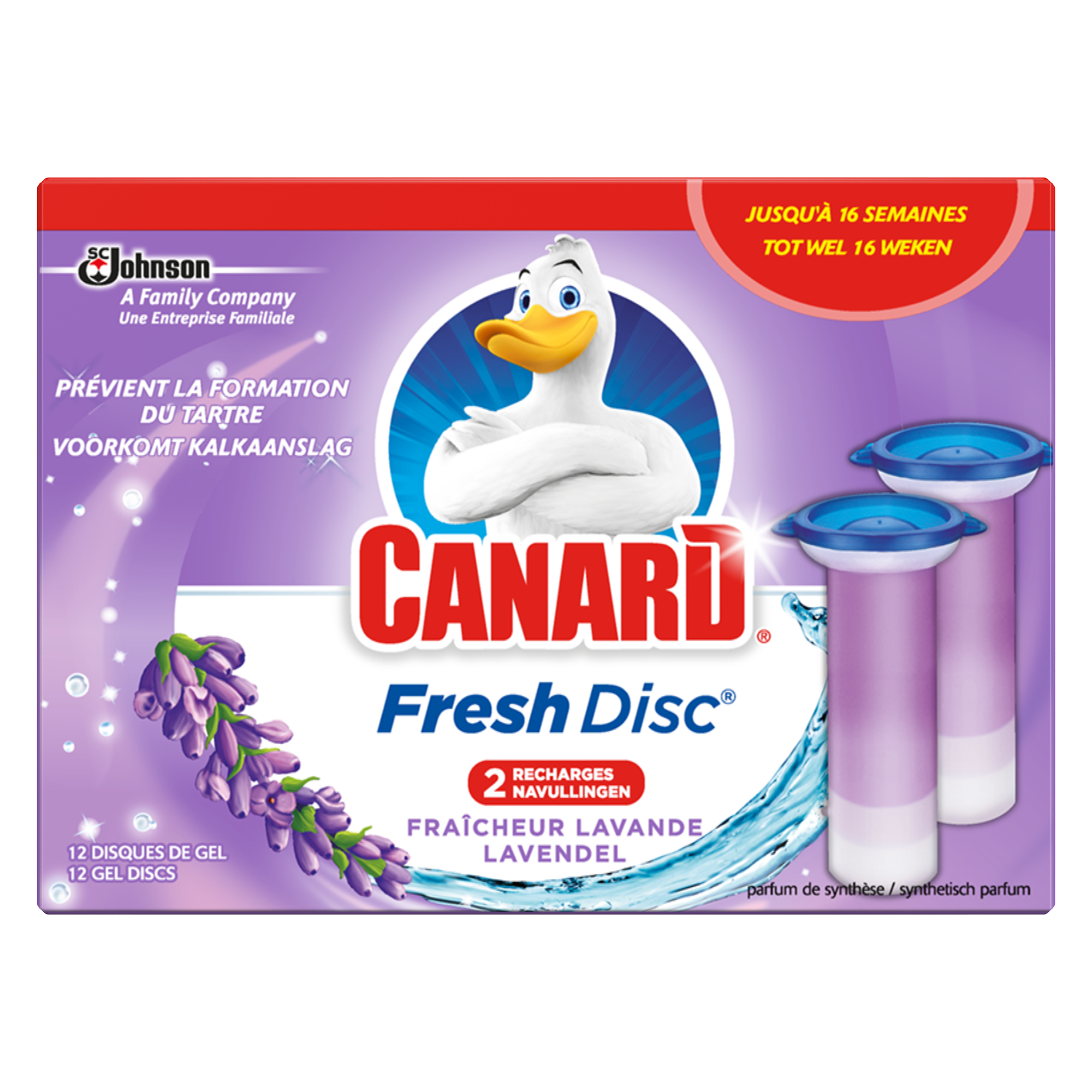12 recharges disques fraicheur à la lavande