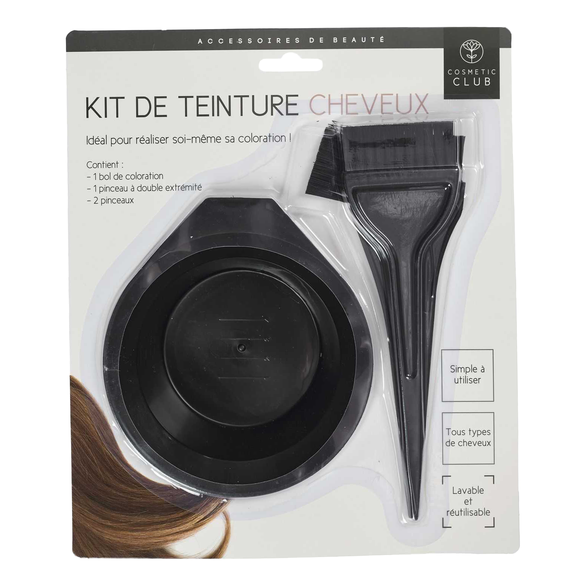Kit coloration cheveux 4 pièces