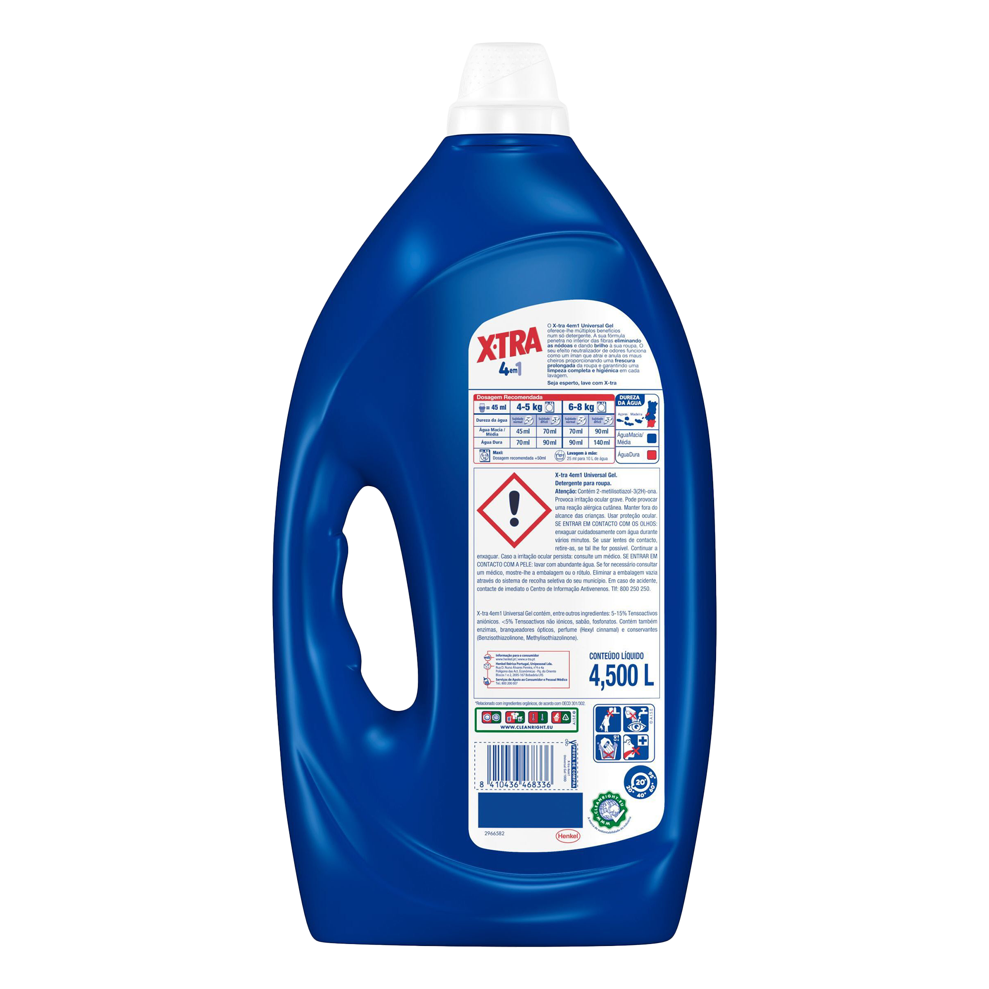 100 doses de lessive gel 4 en 1 universal