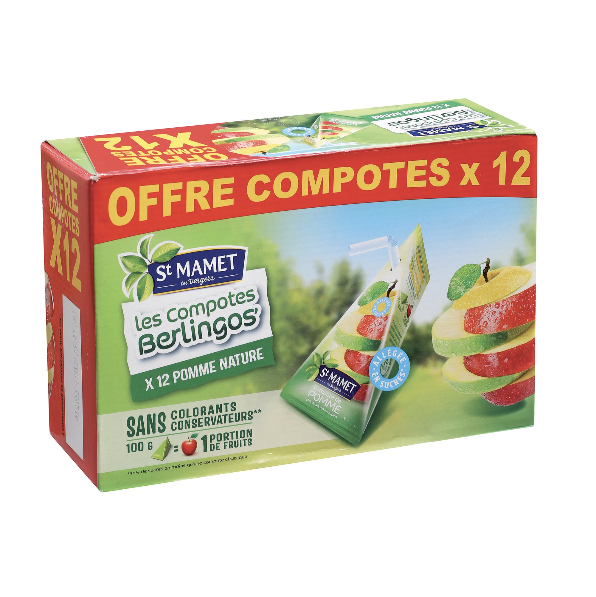 12 berlingots compote de pomme