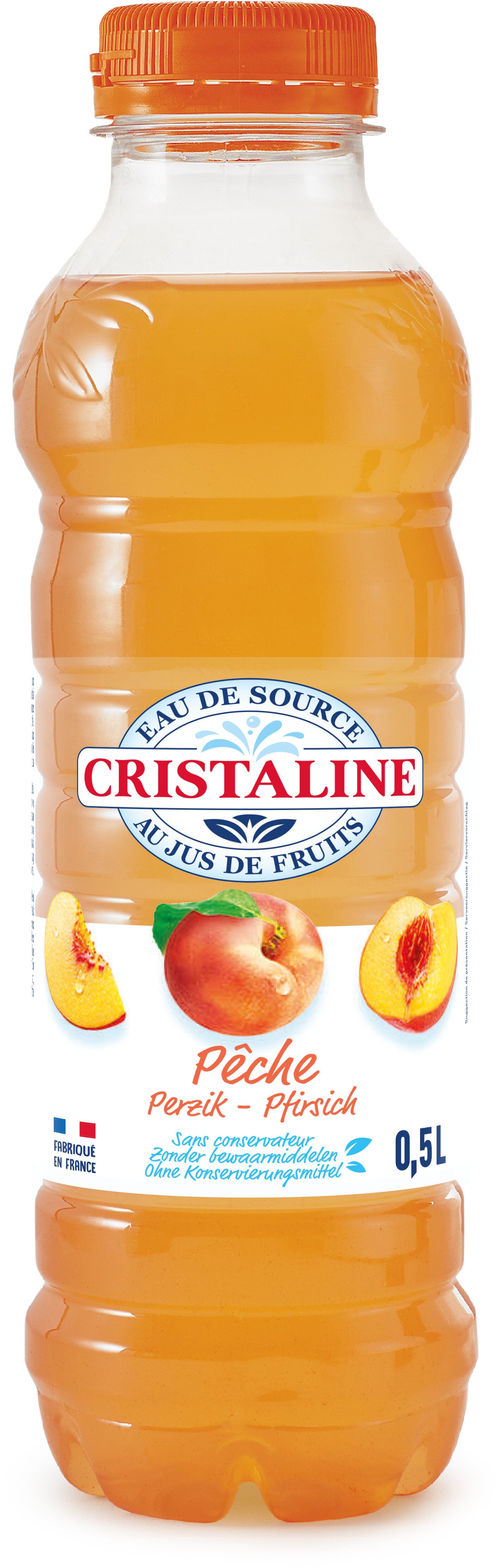 Cristaline eau aromatisée à la pêche