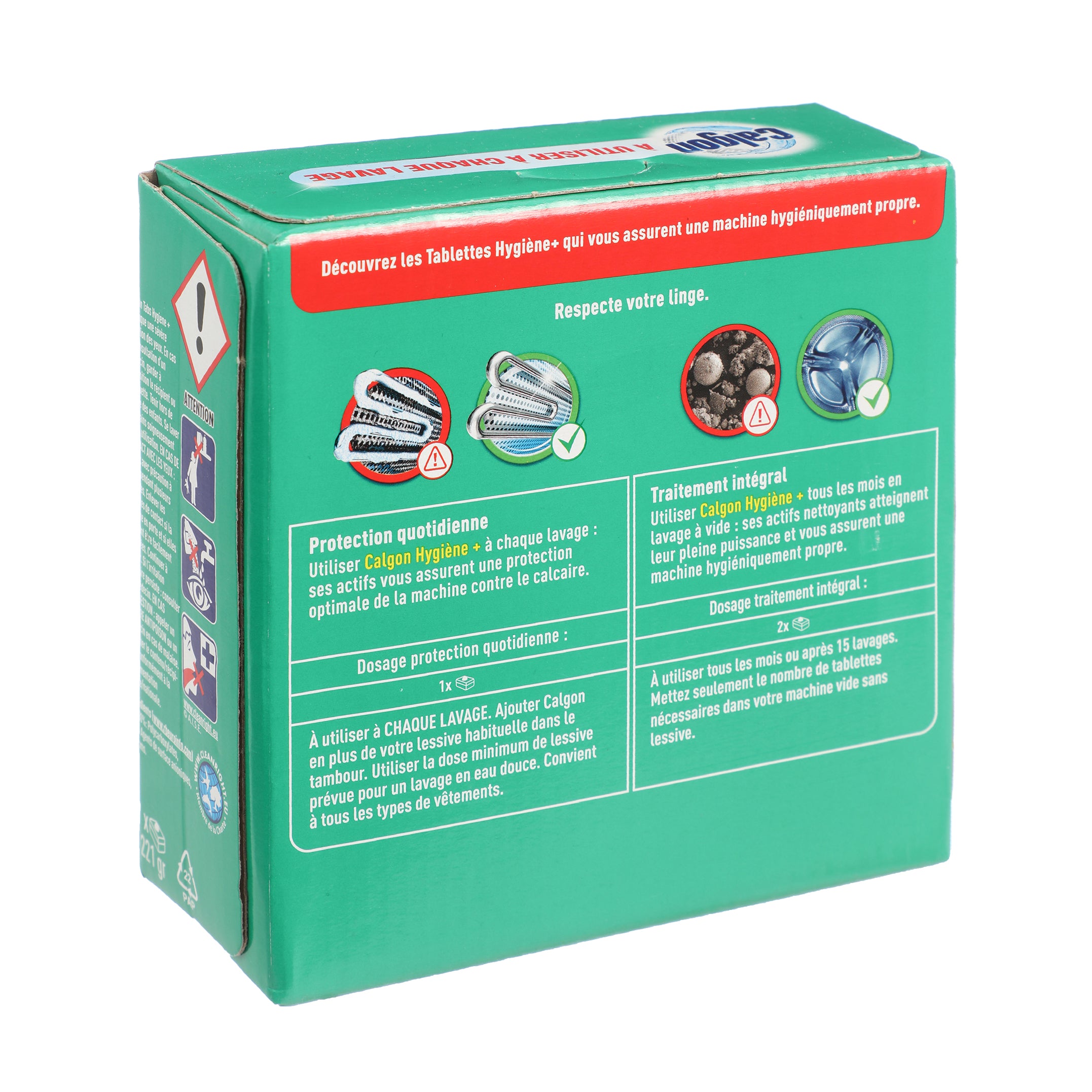 17 tablettes lave linge anticalcaire hygiène +