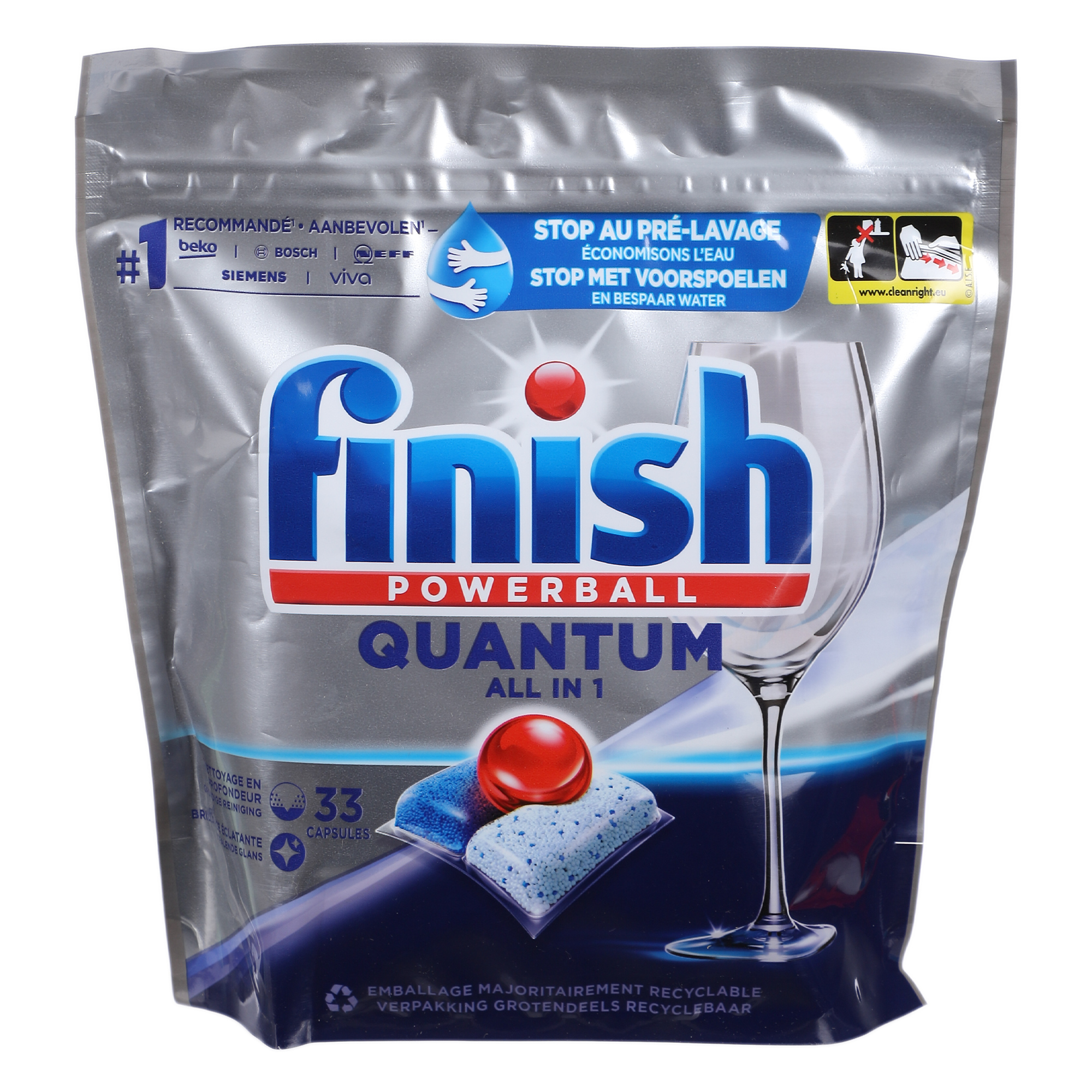33 tablettes lave-vaisselle all in 1 quantum