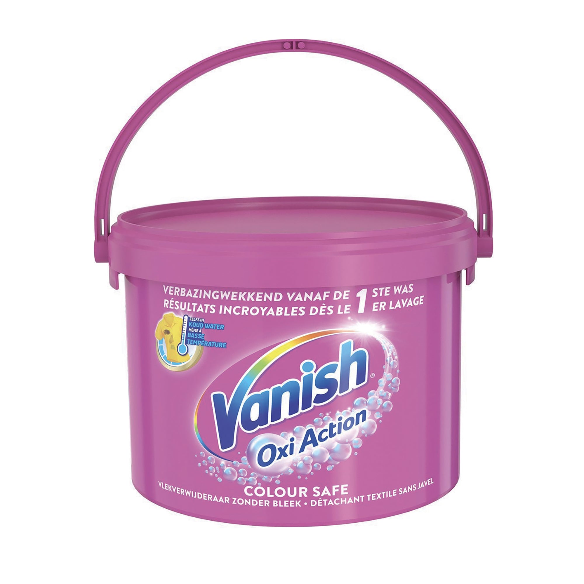 Poudre détachante textile oxi action rose color safe