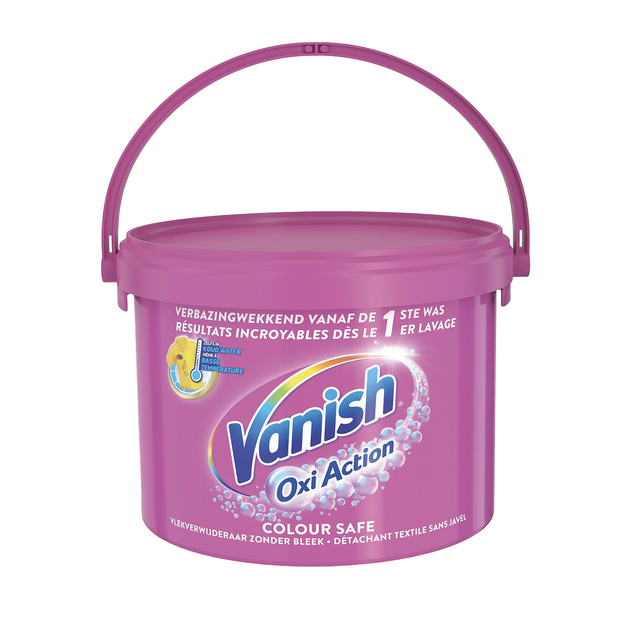 Poudre détachante textile oxi action rose color safe