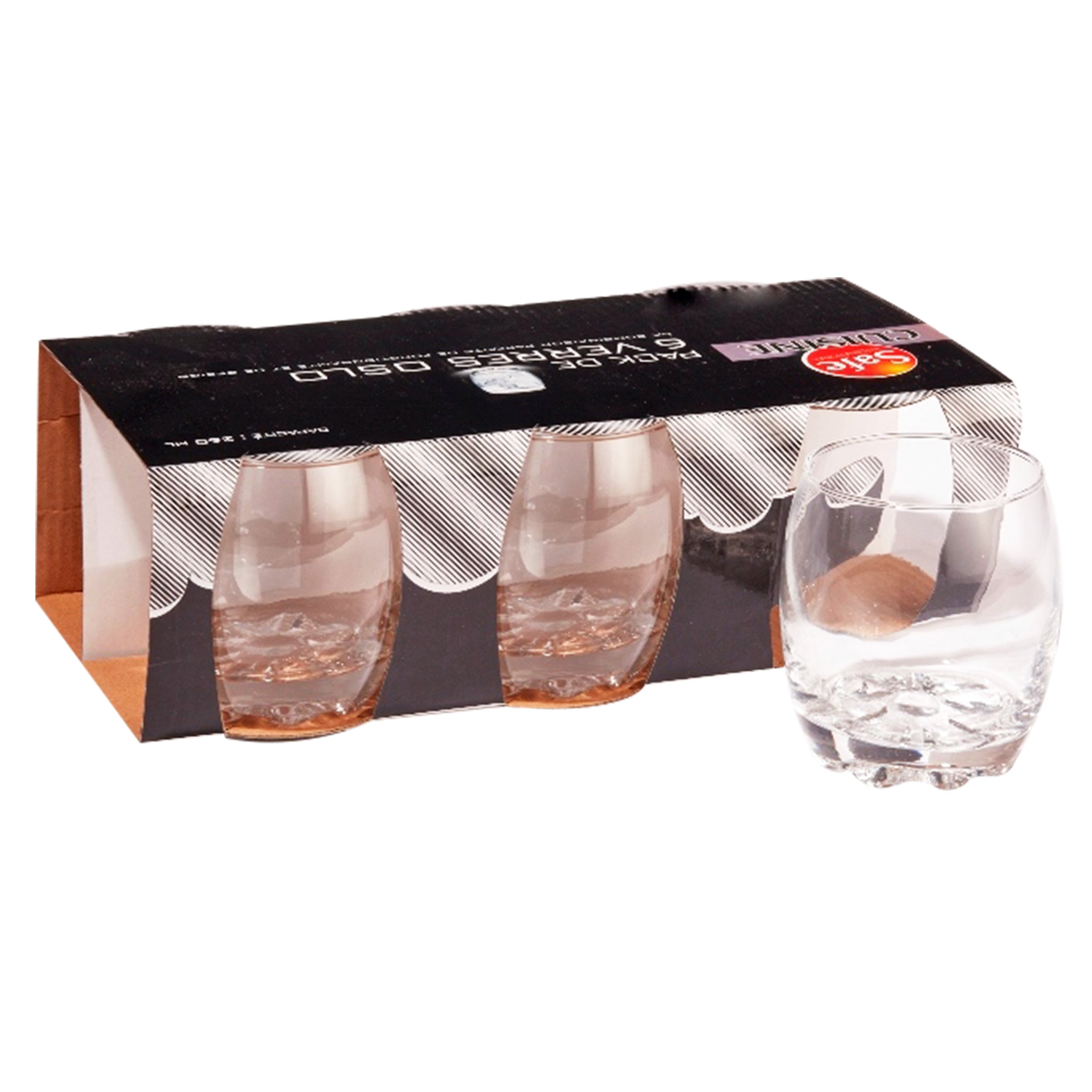 6 verres à eau 260ml