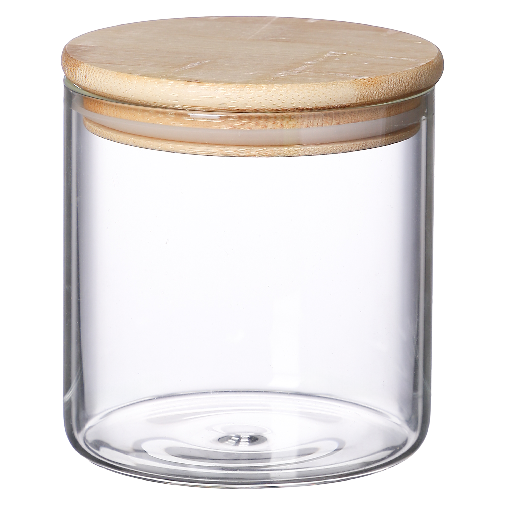 3 bocaux en verre + couvercle en bambou