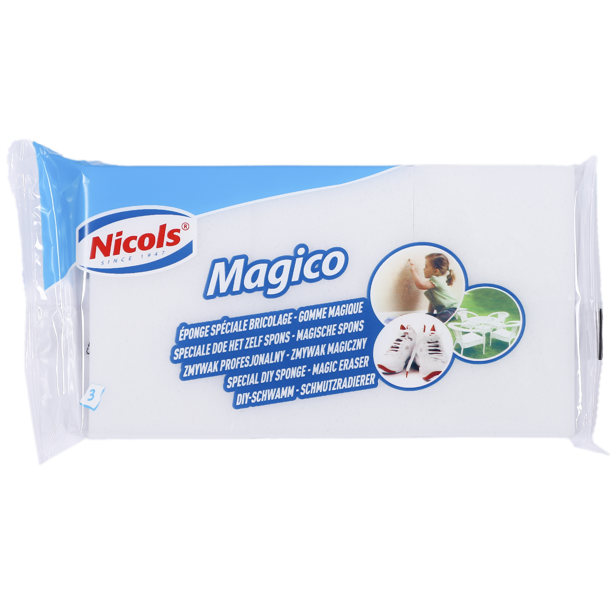 3 éponges gommantes Magico