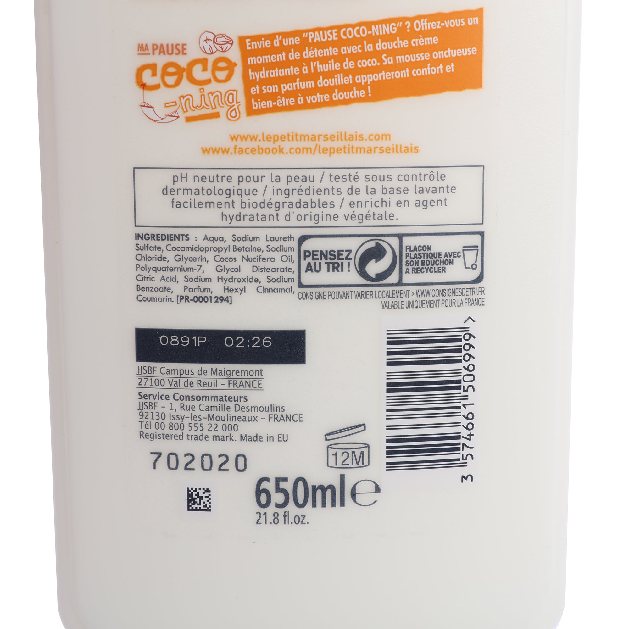 Douche Crème Hydratante Coco - Ma Pause Coco-ning