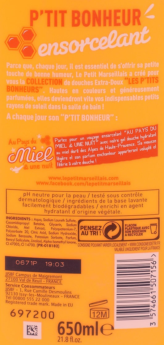 Gel douche au pays du miel et une nuit