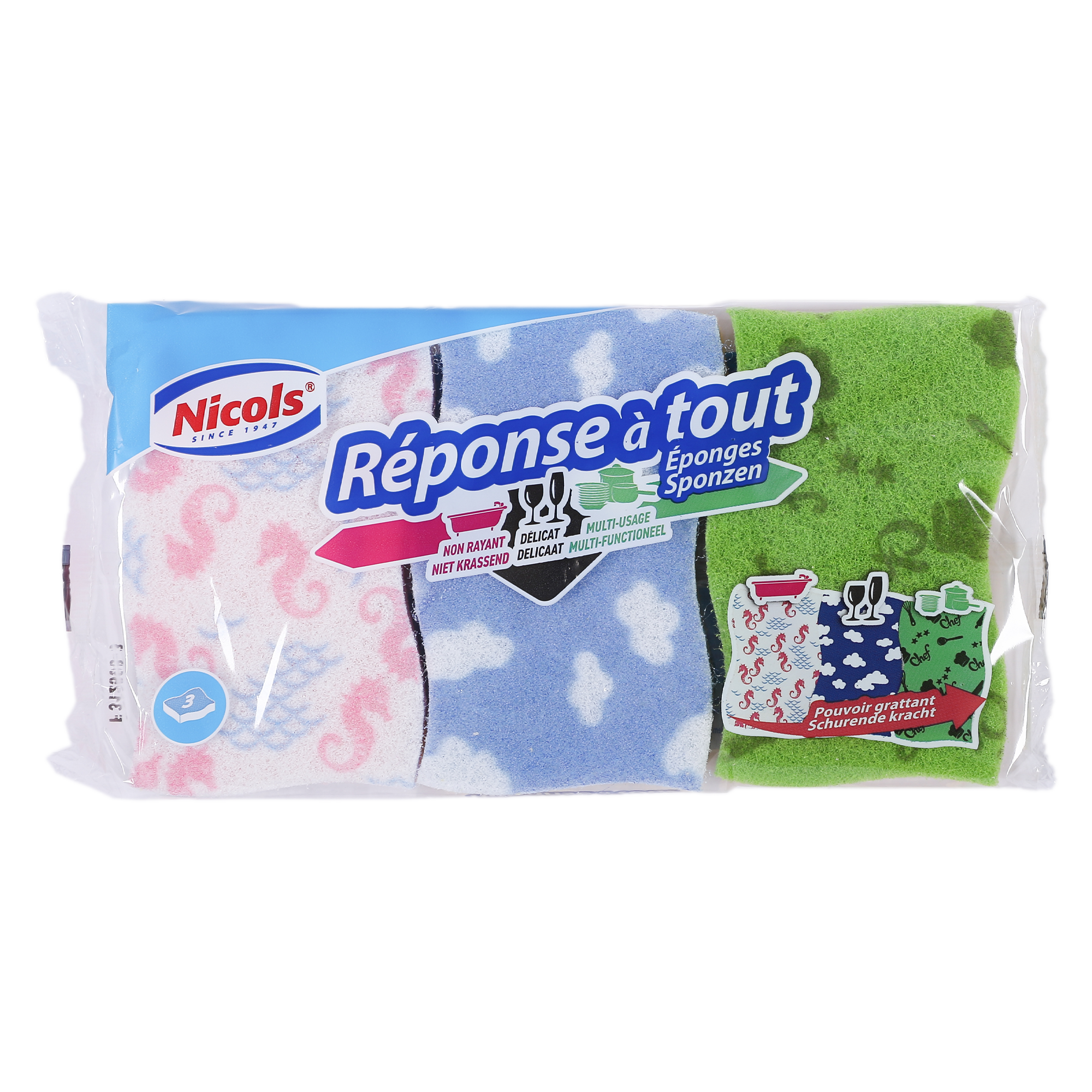 3 éponges multi usages