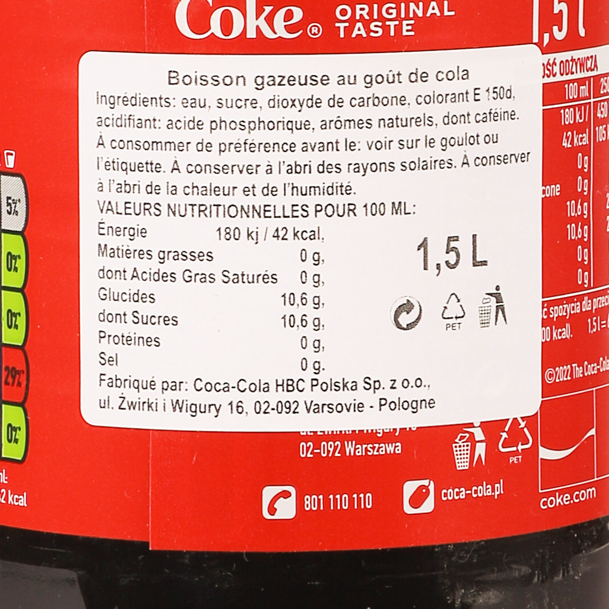 Bouteille de Coca Cola 1,5L