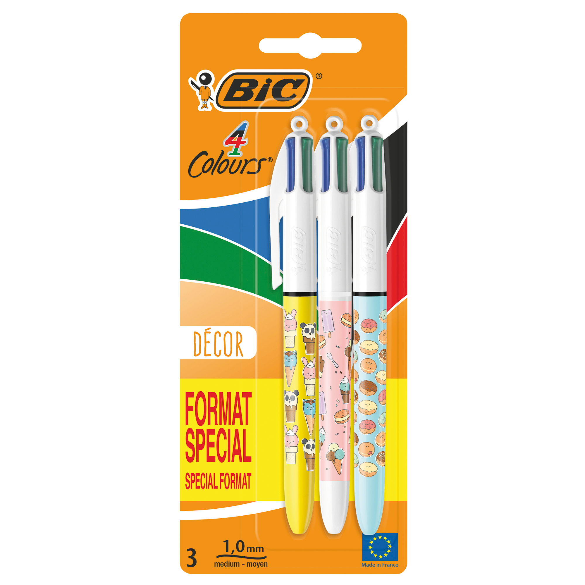 3 stylos 4 couleurs