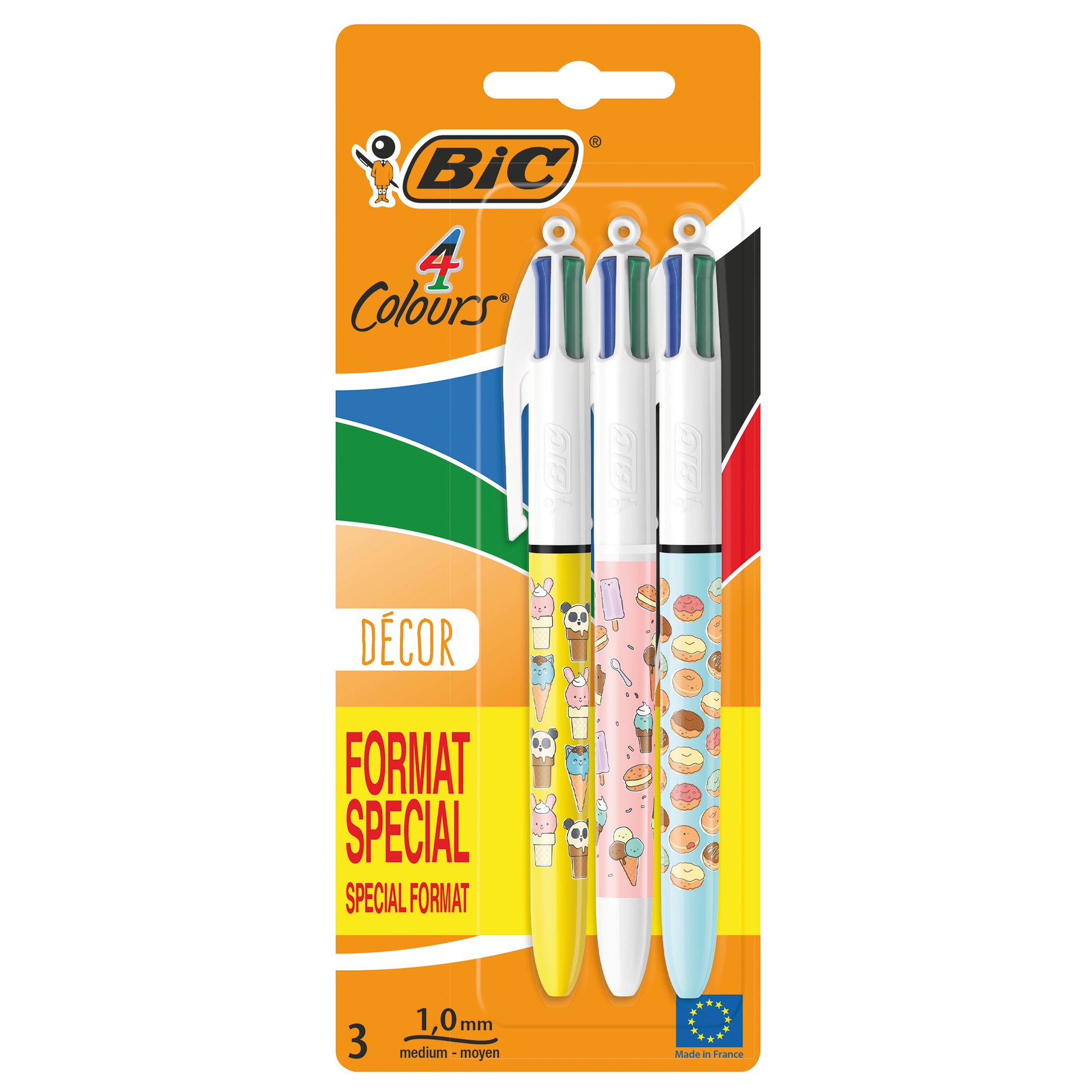 3 stylos 4 couleurs
