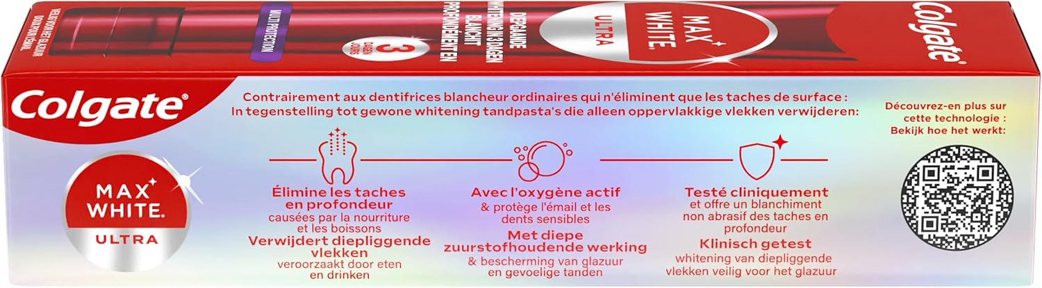 Lot de 2 dentifrice max white ultra multi protection