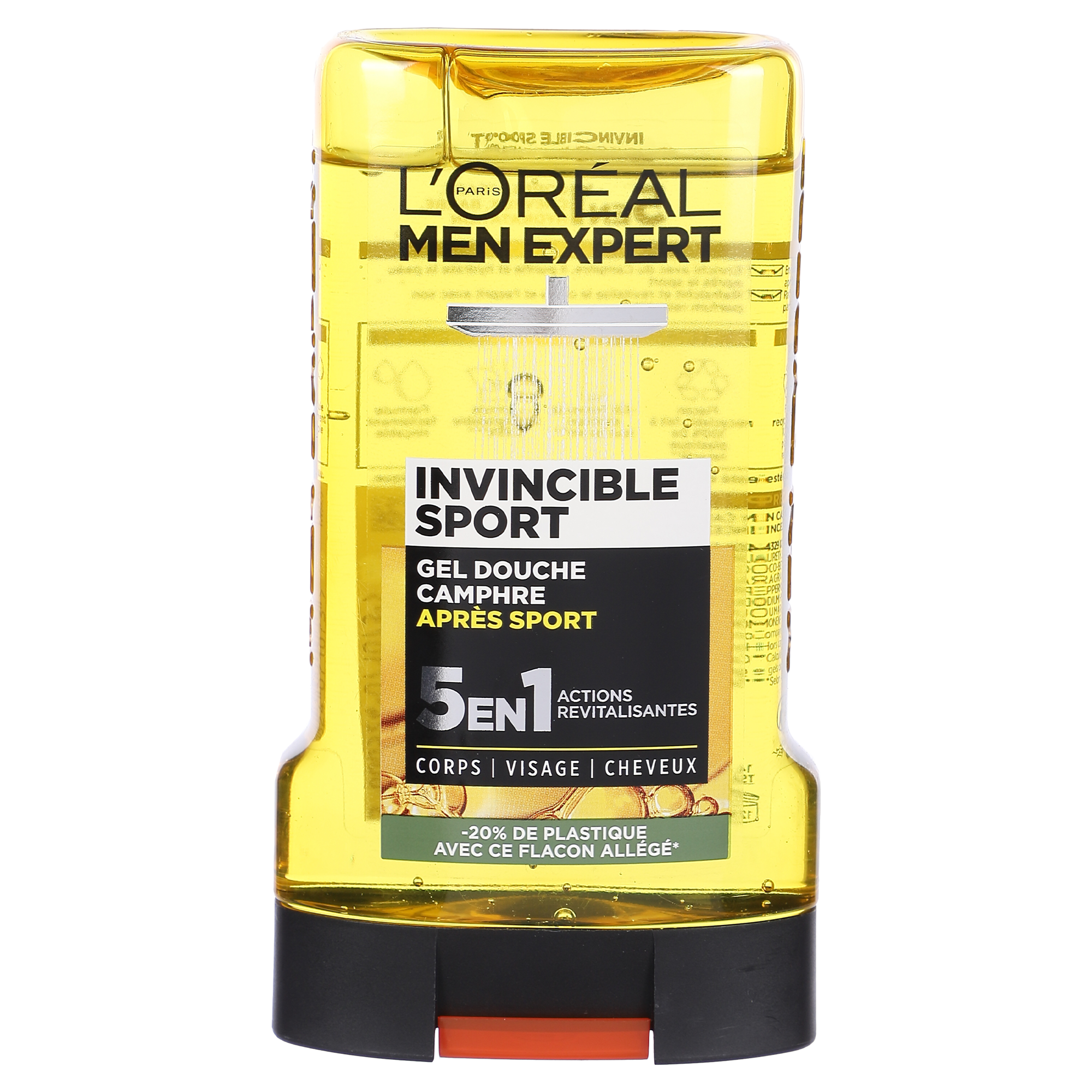 Gel douche invincible sport 5 en 1 avec camphre