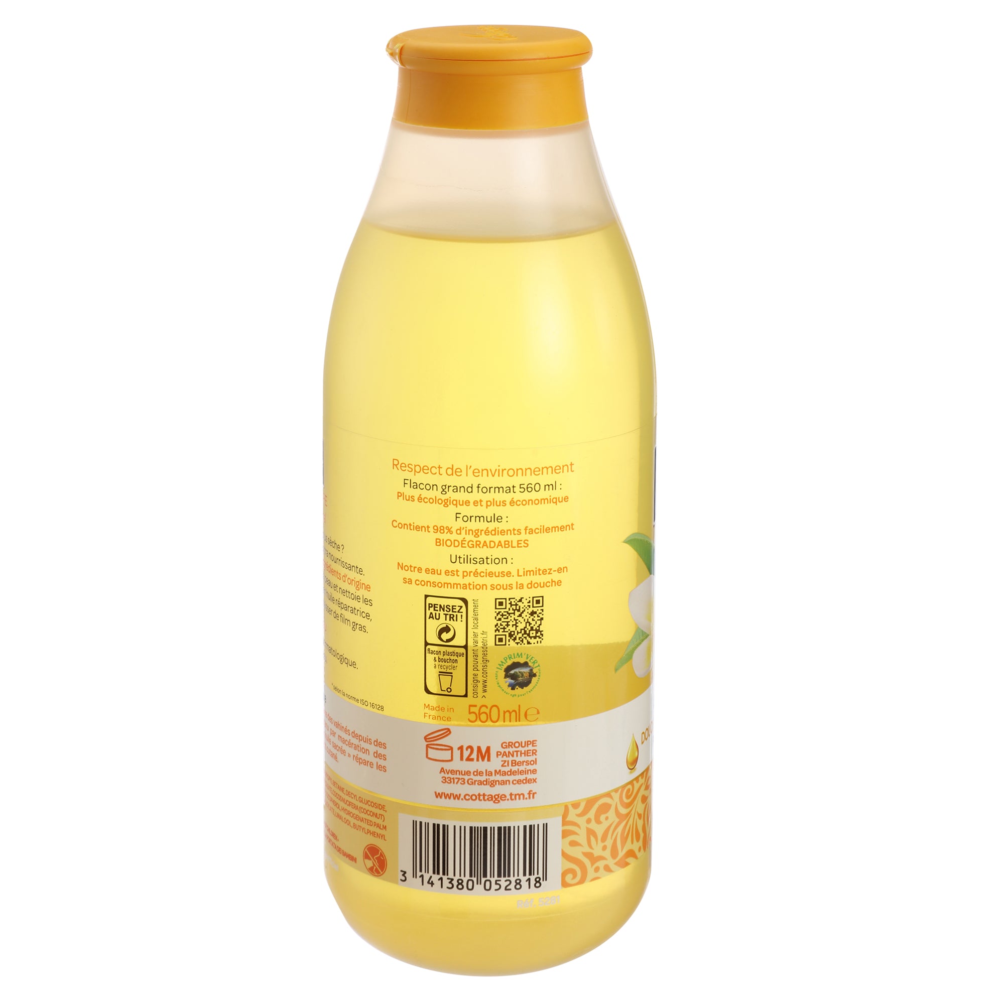 Huile de douche monoï extra nourrissante