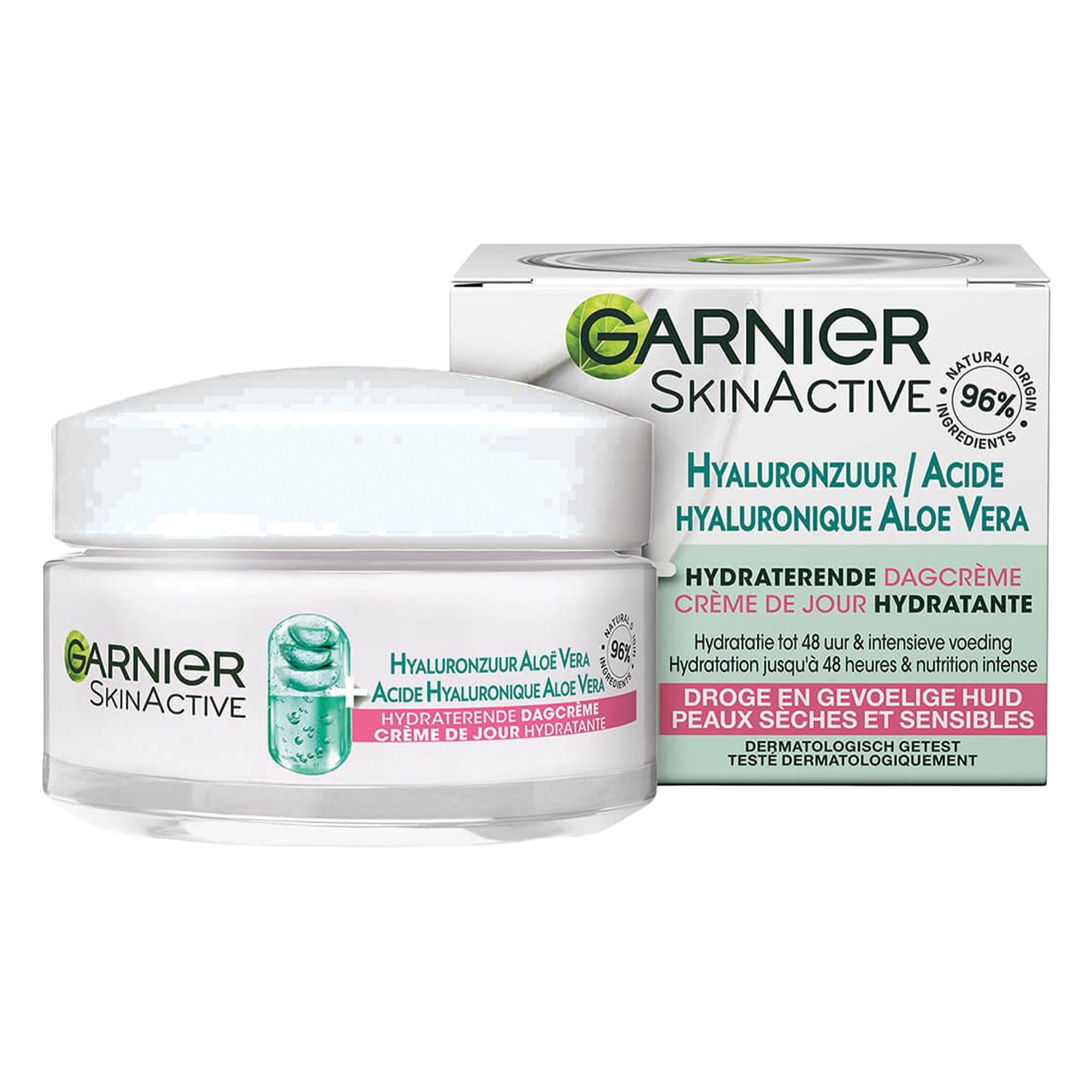 Crème de jour l'acide hyaluronique et à l'aloe vera