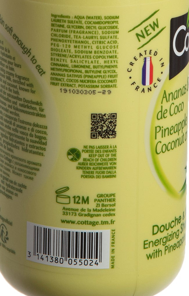 Gel douche ananas coco
