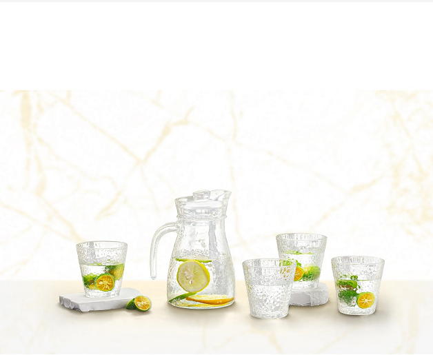 Ensemble carafe + 4 verres