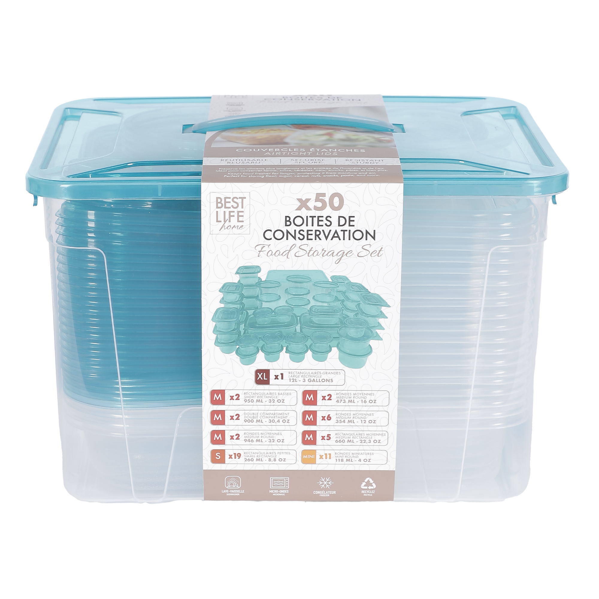 Lot de 50 boites de conservation