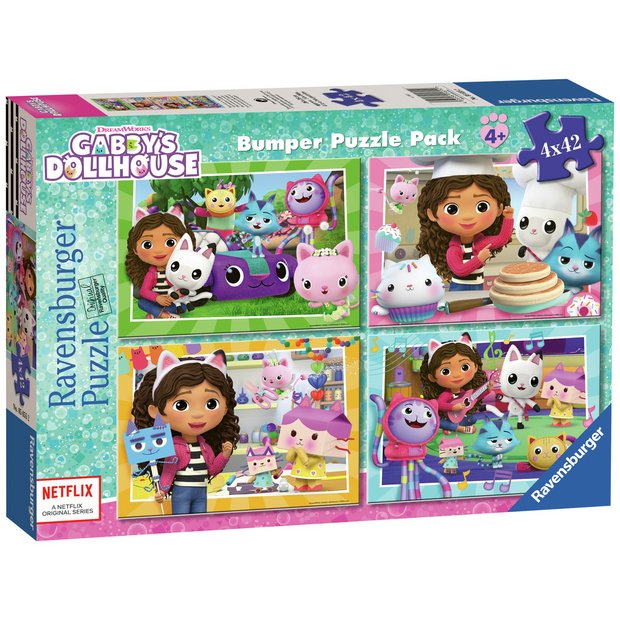 4 puzzles Gabby's Dollhouse