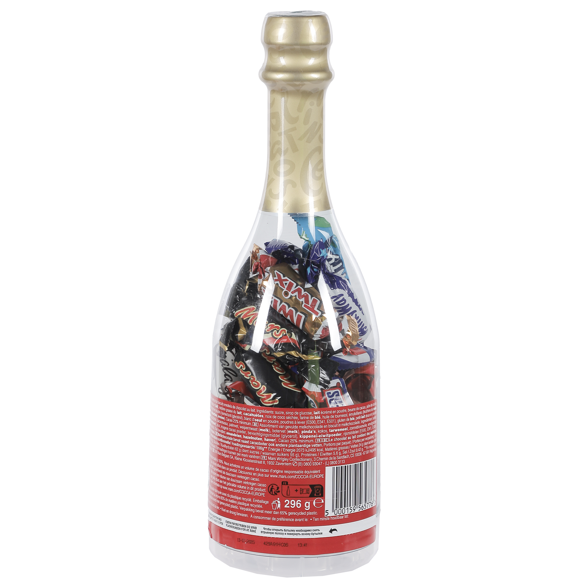 Bouteille mini barres chocolatées