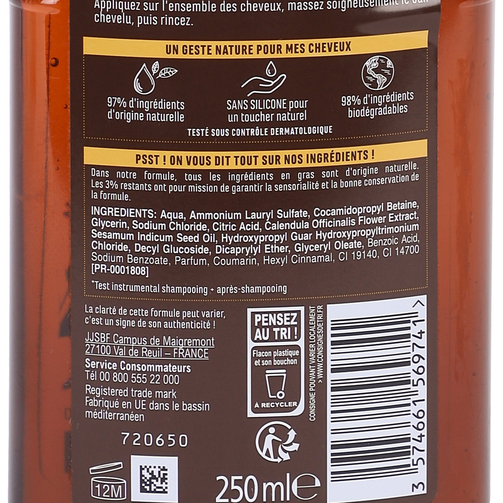 Shampoing infusion discipline calendula et sésame